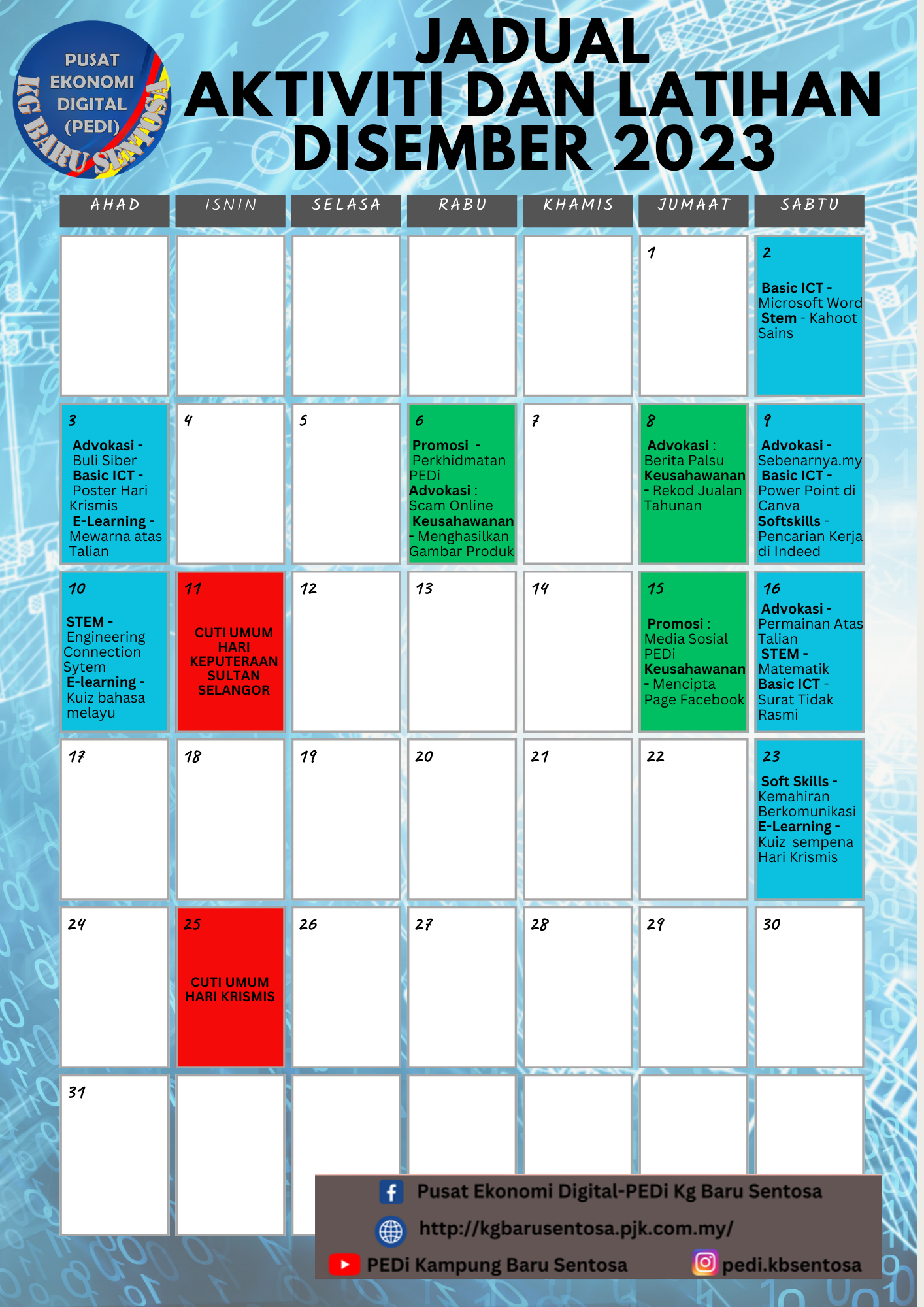JADUAL DISEMBER 2023